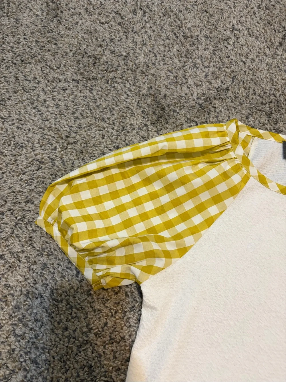 Anthropologie Sunday in Brooklyn Gingham Puff Sleeve Top | Small